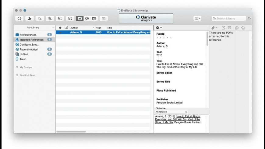 endnote for mac student